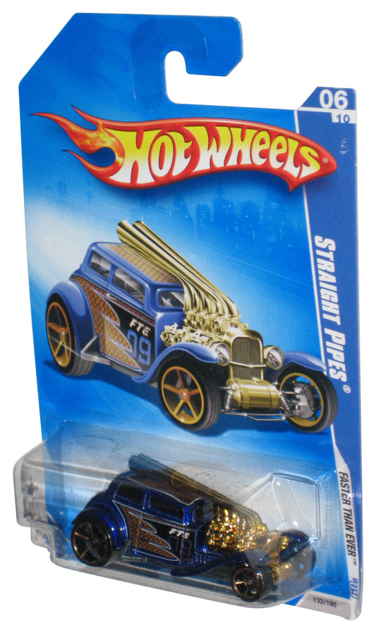 Hot Wheels Faster Than Ever 6/10 '09 Blue Straight Pipes Toy Car 132/190