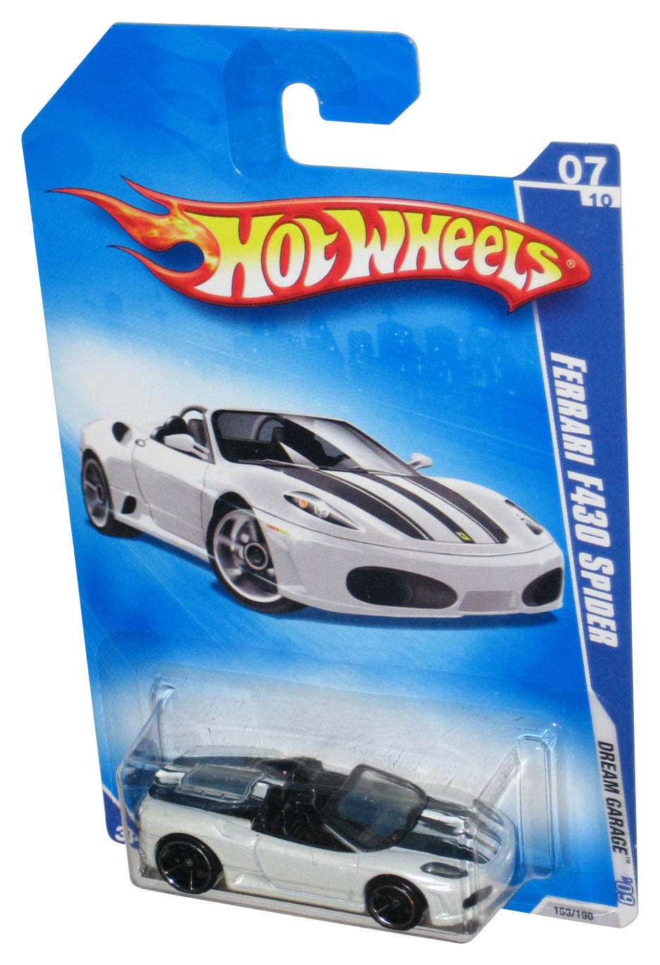 Hot Wheels Dream Garage '09 07/10 White Ferrari F430 Spider Toy Car 153/190