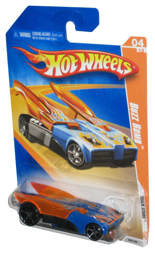 Hot Wheels Track Stars '09 04/12 Buzz Bomb Blue & Orange Toy Car 058/190