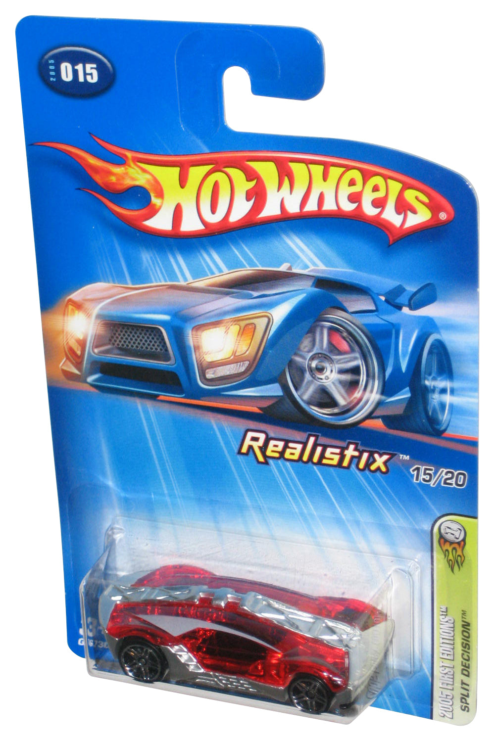 Hot Wheels 2005 First Editions 15/20 Realistix Red Split Decision Toy Car #015