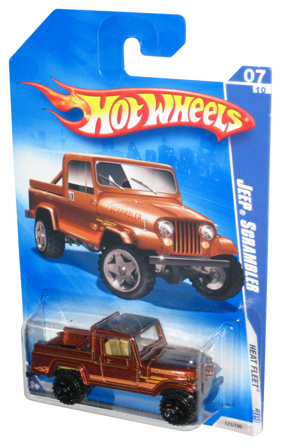 Hot Wheels Heat Fleet 07/10 '09 Brown Jeep Scrambler Toy 123/190