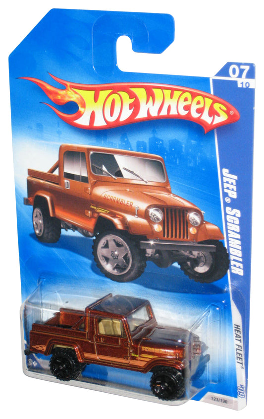 Hot Wheels Heat Fleet 07/10 '09 Brown Jeep Scrambler Toy 123/190