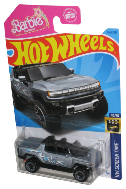 Hot Wheels HW Screen Time 10/10 (2021) Barbie Gray 2024 GMC Hummer EV Toy Car 184/250 - (Cracked Plastic)