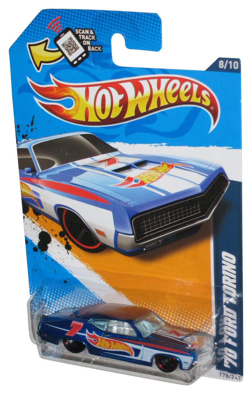 Hot Wheels HW Racing '12 8/10 Blue '70 Ford Torino Car 178/247