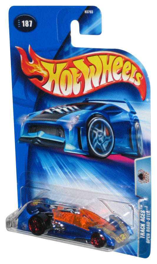Hot Wheels Track Aces (2004) Blue & Orange Open Road-Ster Toy Car #187