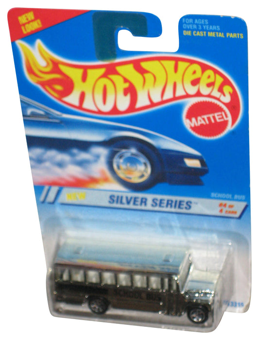 Hot Wheels Silver Series 4/4 (1994) Mattel School Bus Toy #328 - (Card Corner Wear)