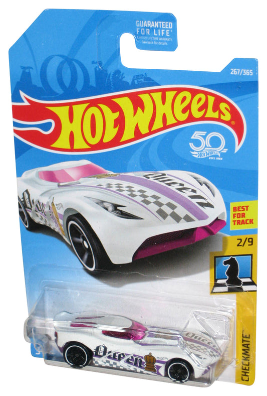 Hot Wheels Checkmate 2/9 (2017) White Velocita Toy Car 267/365