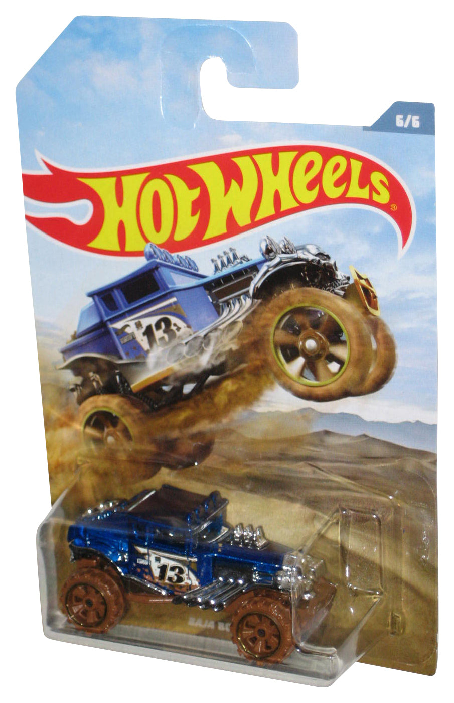 Hot Wheels Baja Bone Shaker (2018) Mattel Blue Toy Car 6/6