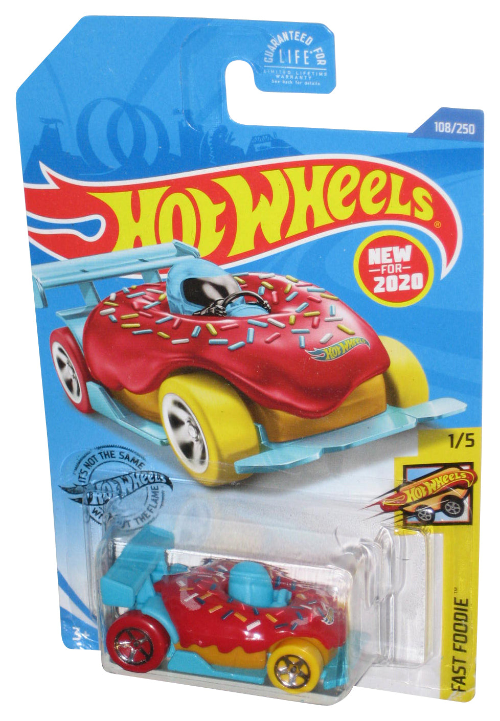 Hot Wheels Fast Foodie 1/5 (2018) Donut Drifter Red Car 108/250