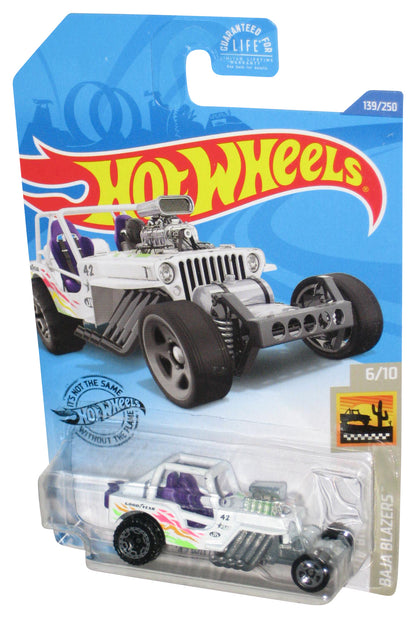 Hot Wheels Baja Blazers 6/10 (2018) White '42 Willys MB Jeep Car 139/250