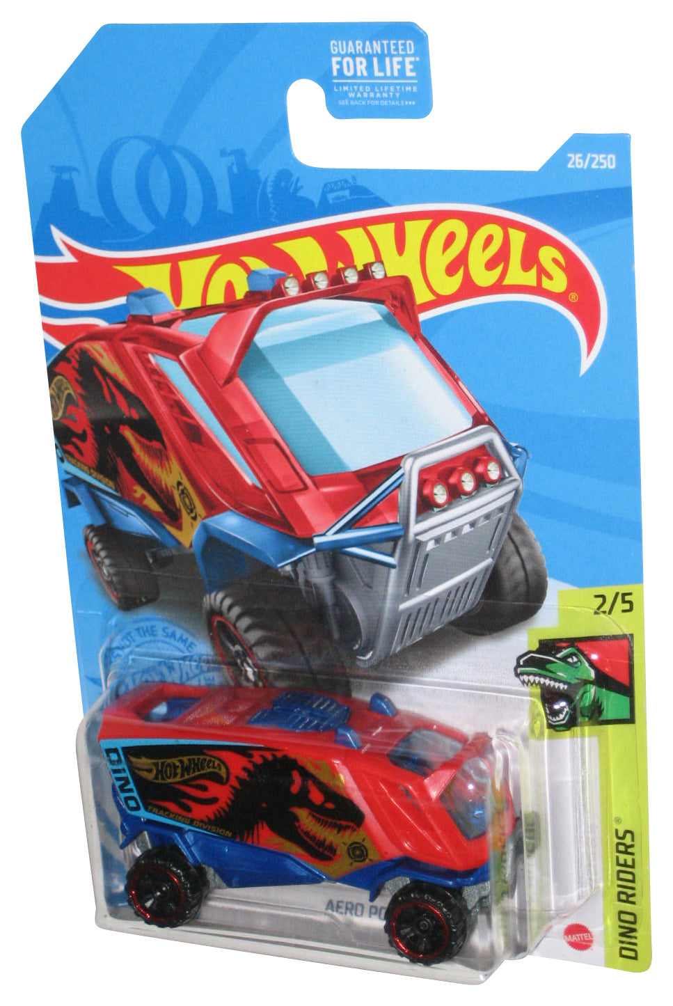 Hot Wheels Dino Riders 2/5 (2020) Red Aero Pod Toy Car 26/250