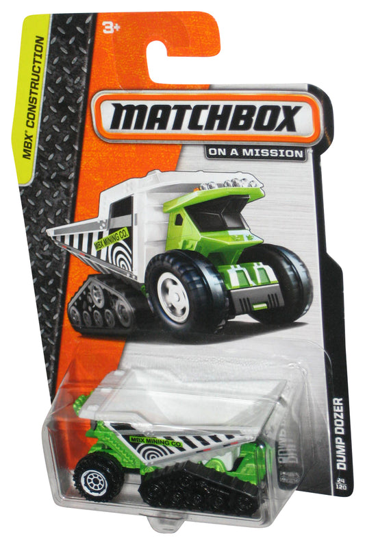 Matchbox MBX Construction (2013) Green & White Dump Dozer Toy Truck 24/120