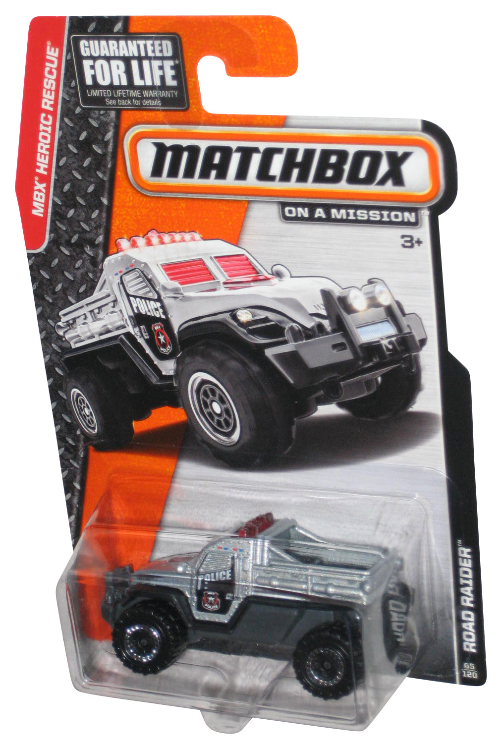 Matchbox MBX Heroic Rescue (2013) Silver Road Raider Toy Car 65/120