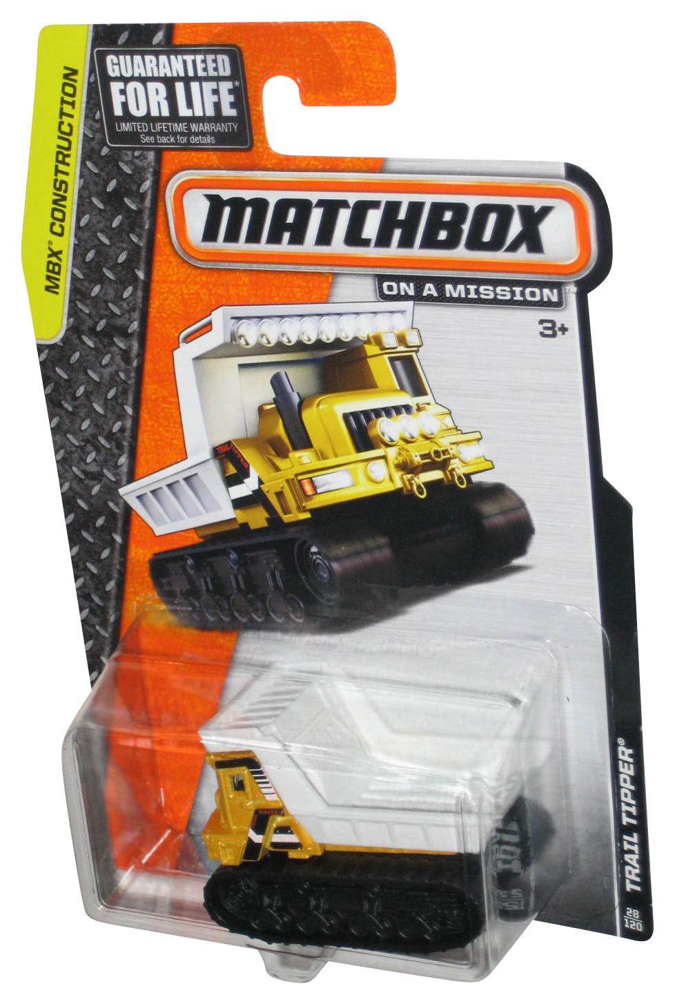 Matchbox MBX 2014 Collection (2014) Yellow & White Trail Tipper Construction Toy 28/120