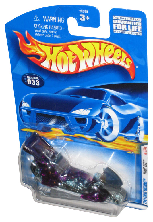 Hot Wheels 2001 First Editions 21/36 (2001) Purple Fright Motorcycle Bike Toy #033