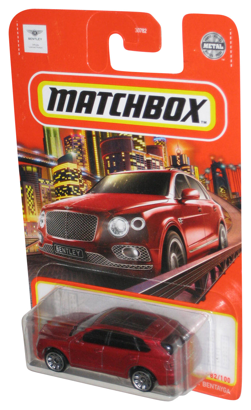 Matchbox Bentley Bentayga (2021) Metal Red Toy Car 82/100