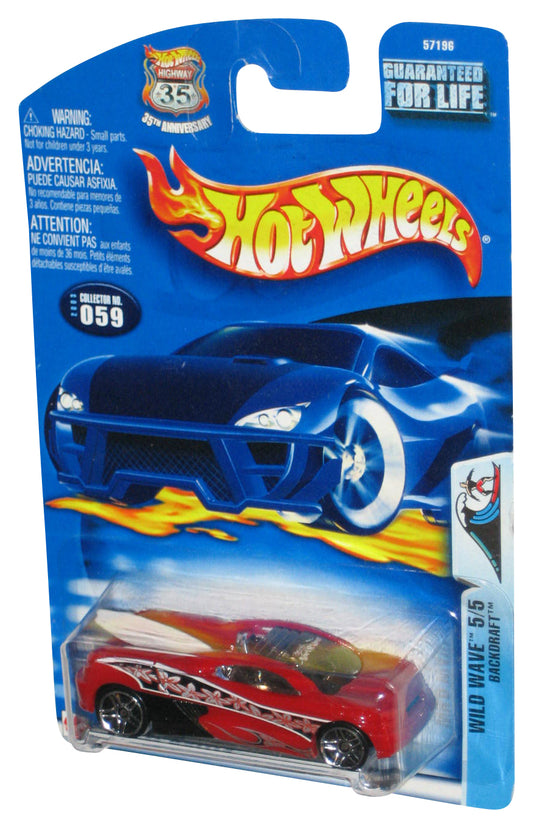 Hot Wheels Wild Wave 5/5 (2003) Red Backdraft Toy Car #059