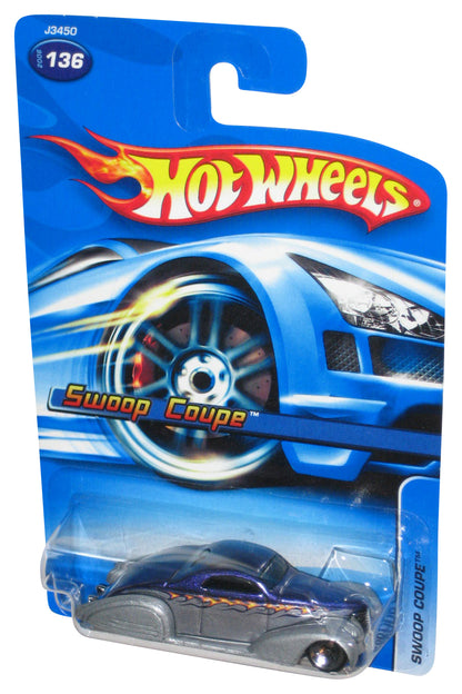 Hot Wheels Swoop Coupe Silver & Purple (2006) Mattel Die-Cast Toy Car #136