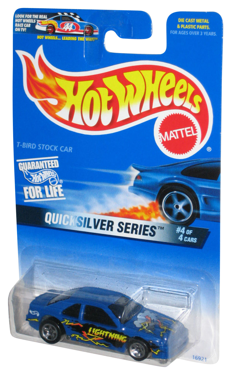 Hot Wheels Quicksilver 4/4 (1996) Blue T-Bird Stock Car Toy #548