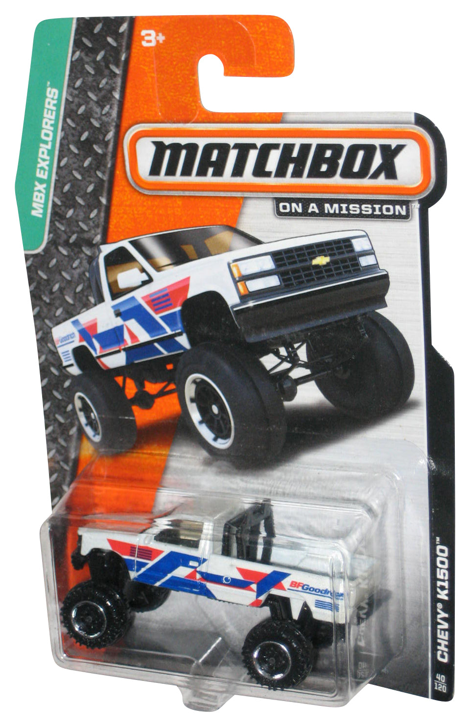 Matchbox MBX Explorers (2013) White Chevy K1500 Toy Truck 40/120