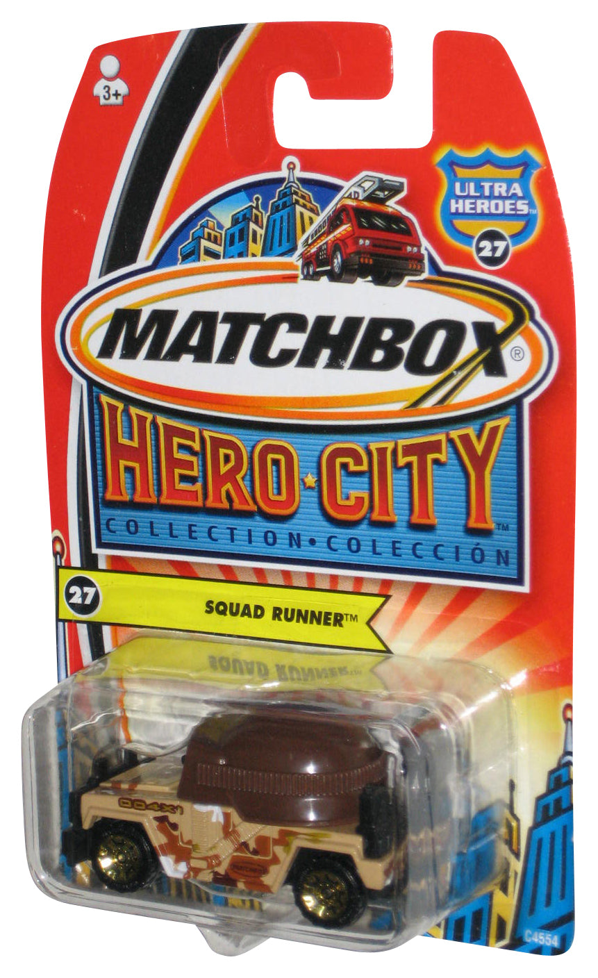 Matchbox Ultra Heroes Hero City (2003) Tan Squad Runner Toy Car #27
