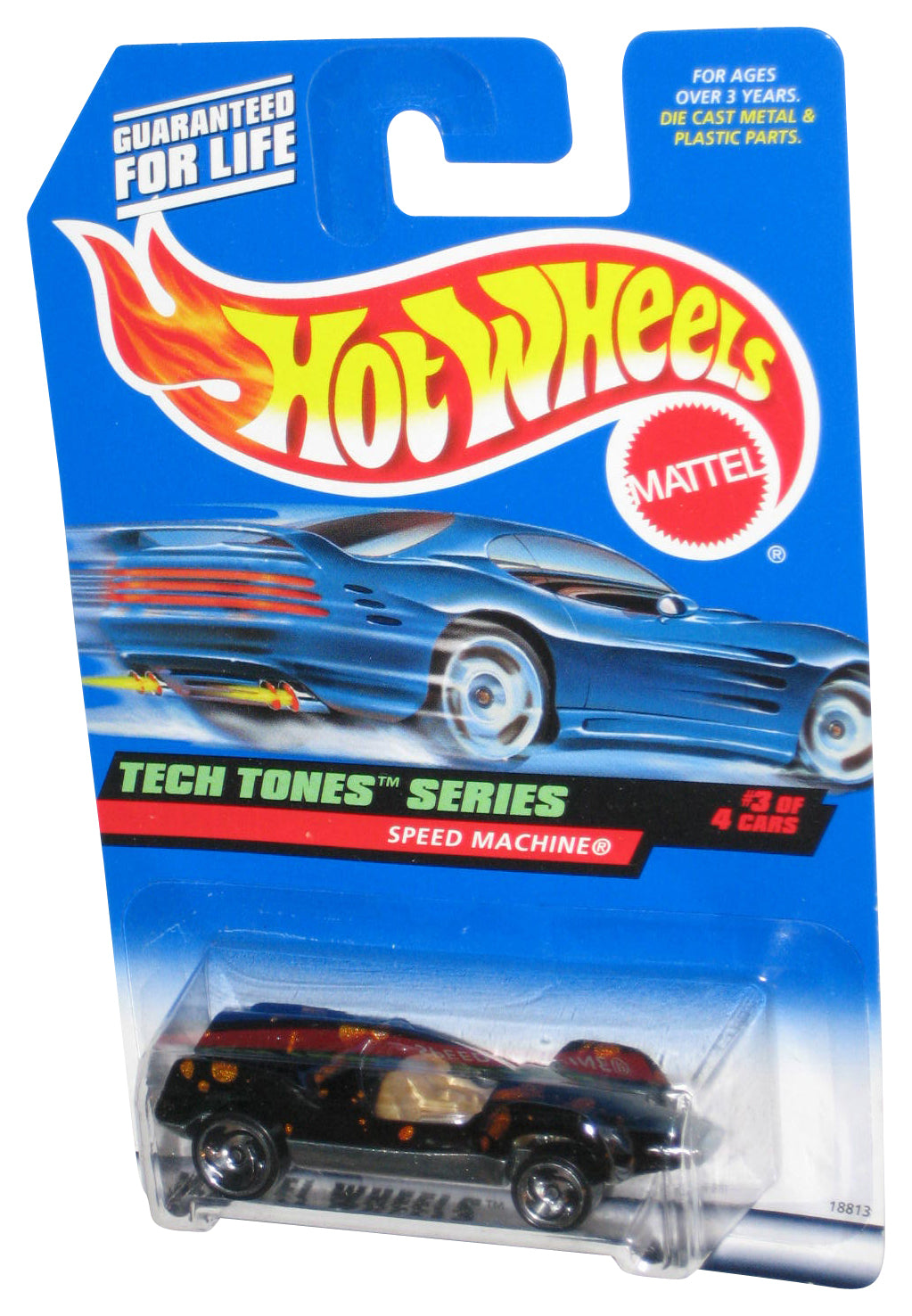 Hot Wheels Tech Tones 3/4 (1997) Mattel Speed Machine Toy Car #747