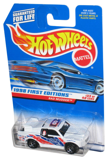 Hot Wheels 1998 First Editions 33/40 White Bad Mudder Toy Truck #662