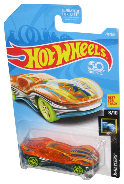 Hot Wheels X-Raycers 8/10 (2017) Orange Clear Speeder Toy Car 228/365