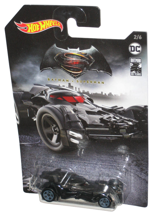 Hot Wheels Batman vs Superman 80 Years (2018) Black Batmobile Toy Car 2/6
