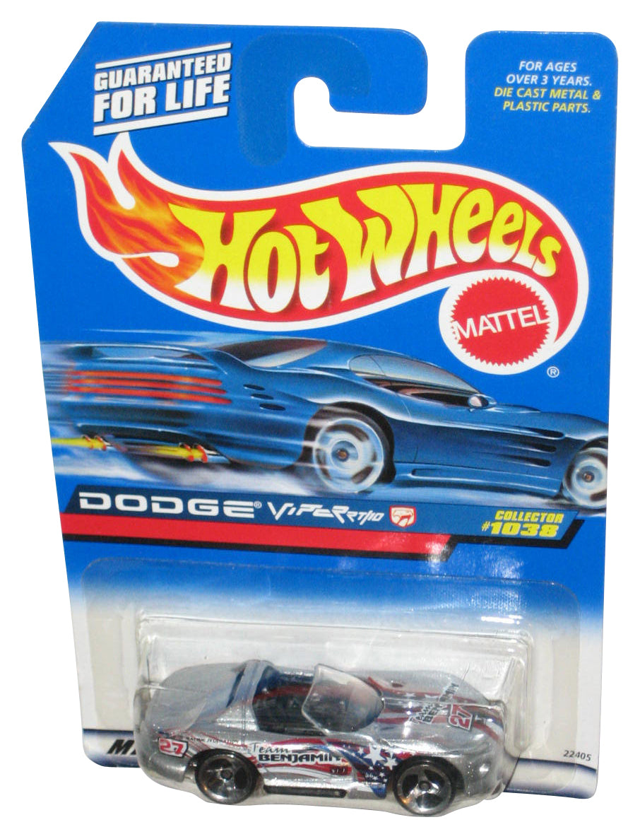 Hot Wheels Dodge Viper RT/10 (1998) Silver Collector Toy Car #1038