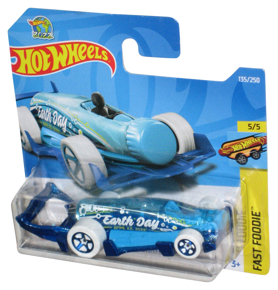 Hot Wheels Fast Foodie 5/5 (2022) Blue Carbonator Toy Car 135/250 - (Short Card)