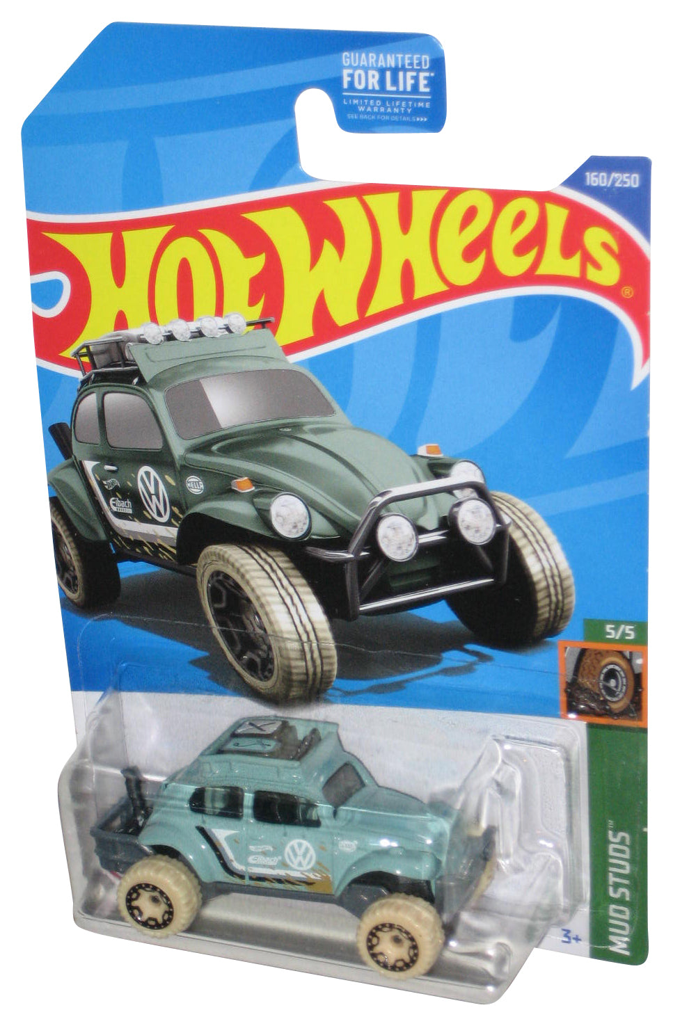 Hot Wheels Mud Studs 5/5 (2021) Green Volkswagen Baja Bug Toy Car 160/250