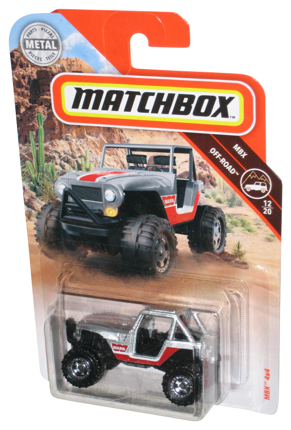 Matchbox MBX 4x4 Off-Road 12/20 (2019) Silver Toy Car 74/100