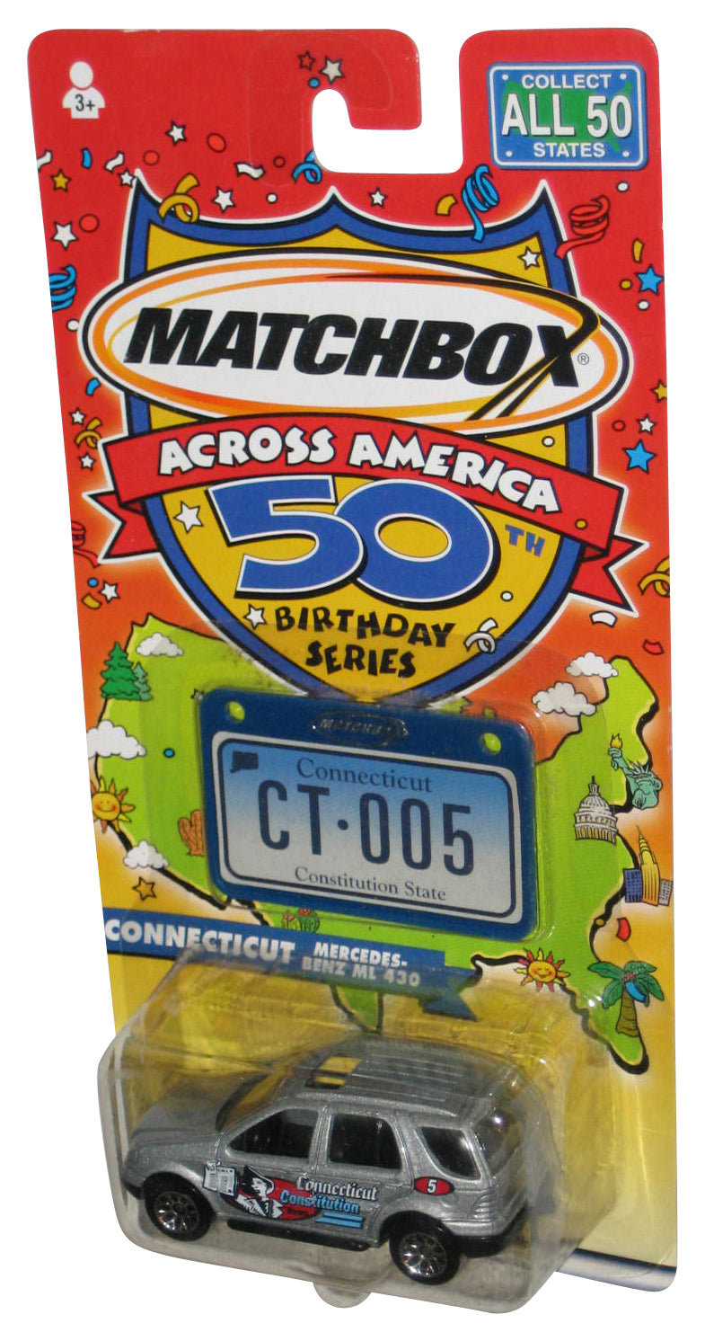 Matchbox Across America 50th Birthday (2001) Connecticut Mercedes-Benz ML 430 Silver Toy Car