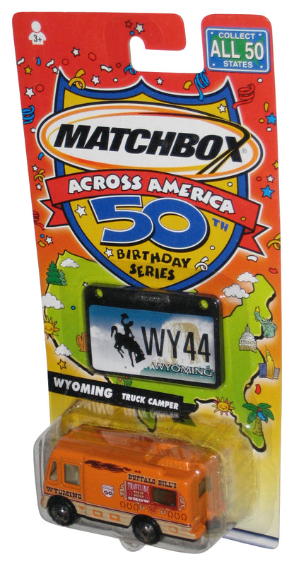 Matchbox Across America 50th Birthday (2001) Wyoming Orange Truck Camper Toy