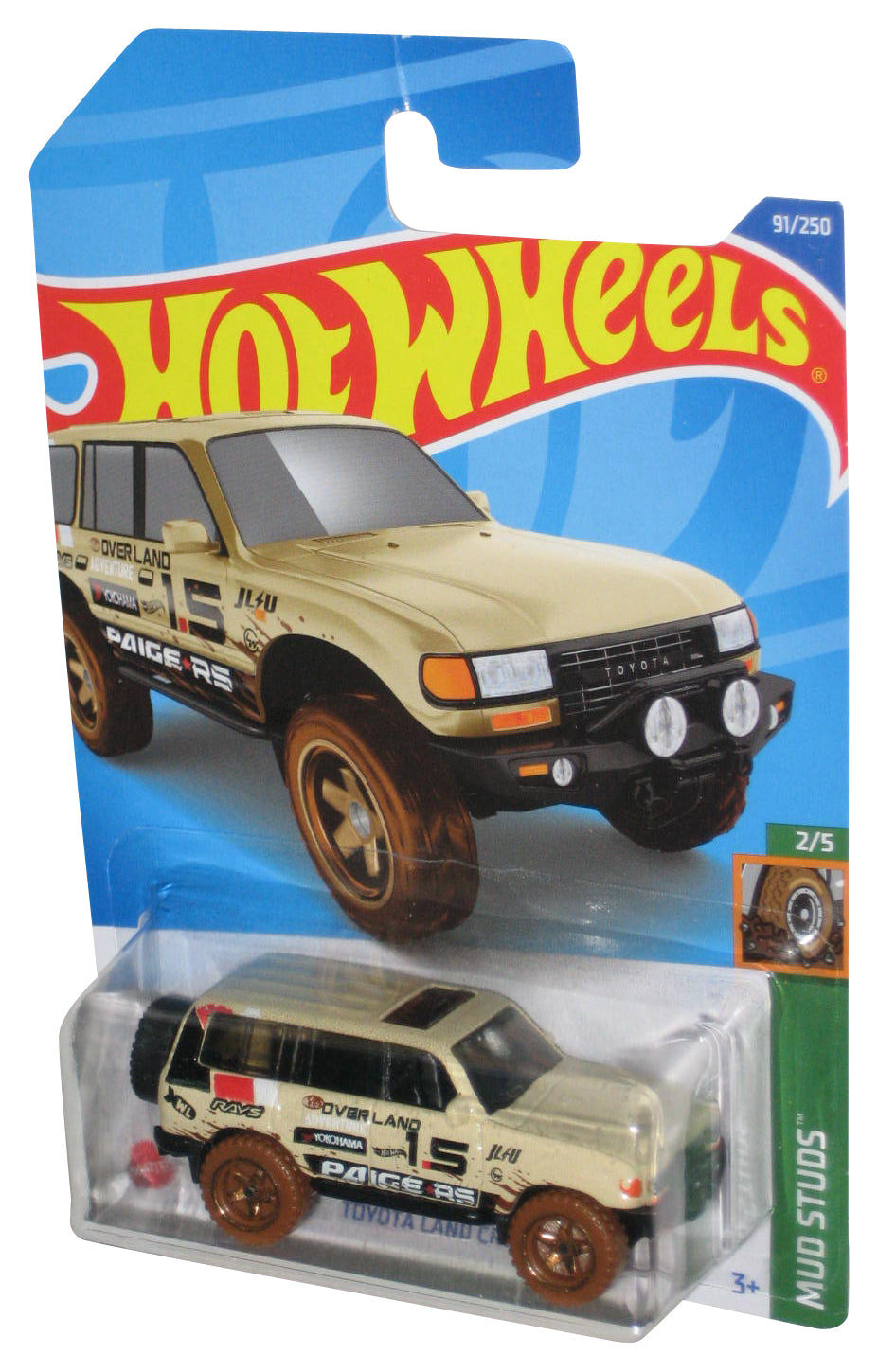 Hot Wheels Mud Studs 2/5 (2021) Red Toyota Land Cruiser 80 Toy Truck 91/250