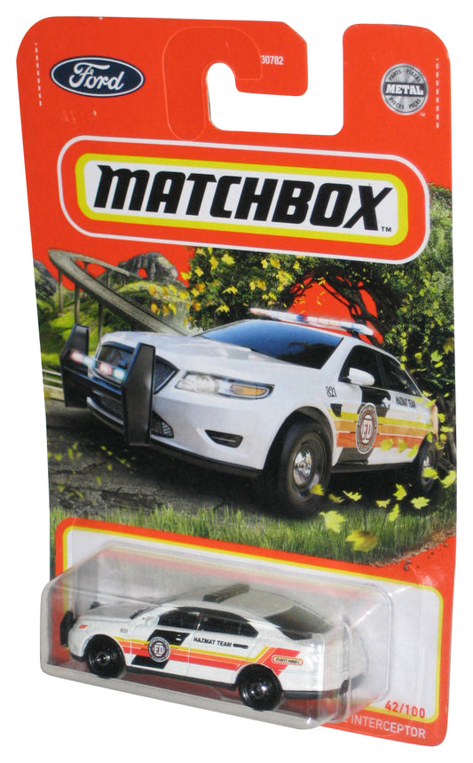 Matchbox Metal (2021) White Ford Police Interceptor Toy Car 42/100