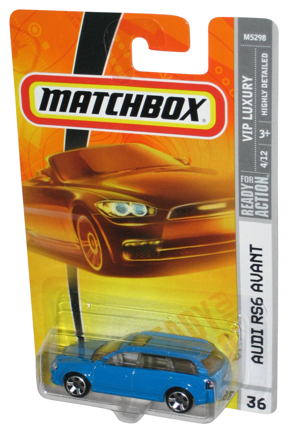 Matchbox VIP Rides 3/7 (2008) Mattel Blue Audi RS6 Avant Toy Car #36