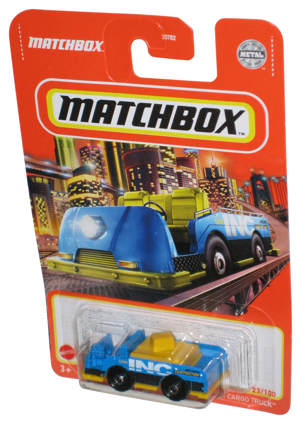 Matchbox MBX Mini Cargo Truck (2021) Mattel Metal Blue Toy 23/100