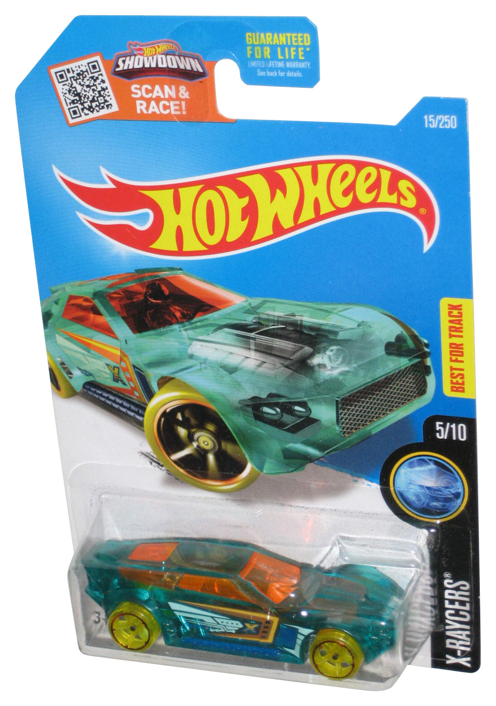 Hot Wheels X-Raycers 5/10 (2015) Teal Blue Bullet Proof Toy Car 15/250