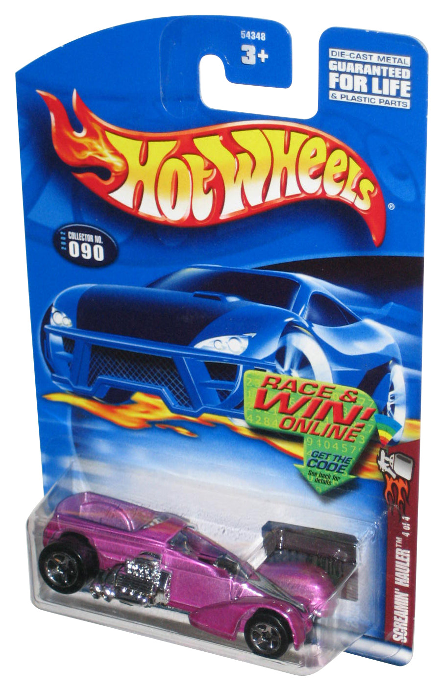 Hot Wheels Screamin' Hauler 4/4 (2002) Purple Toy Car #090