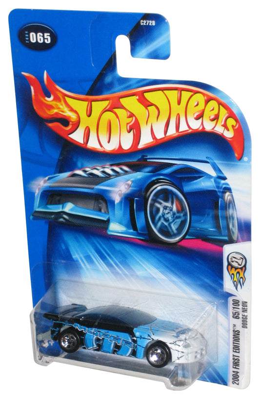 Hot Wheels 2004 First Editions 65/100 Black Blue White Dodge Neon Toy Car #065