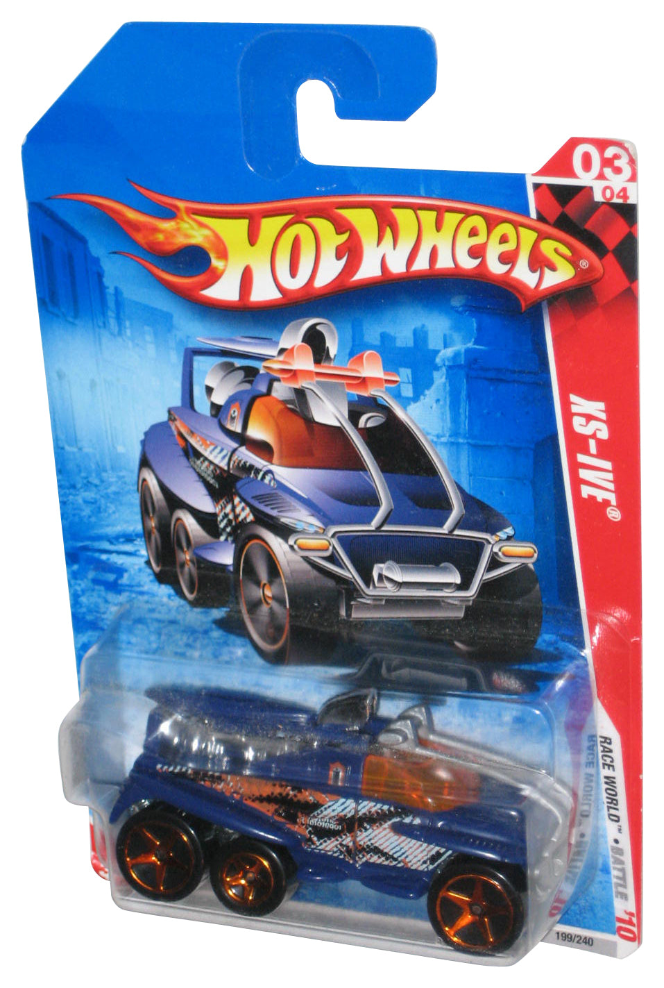Hot Wheels Race World Battle '10 3/4 Blue XS-Ive Toy Car 199/240