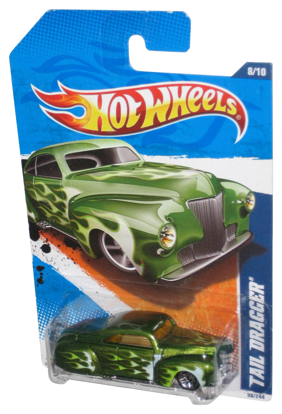 Hot Wheels Heat Fleet 8/10 (2010) Green Tail Dragger Car 98/244