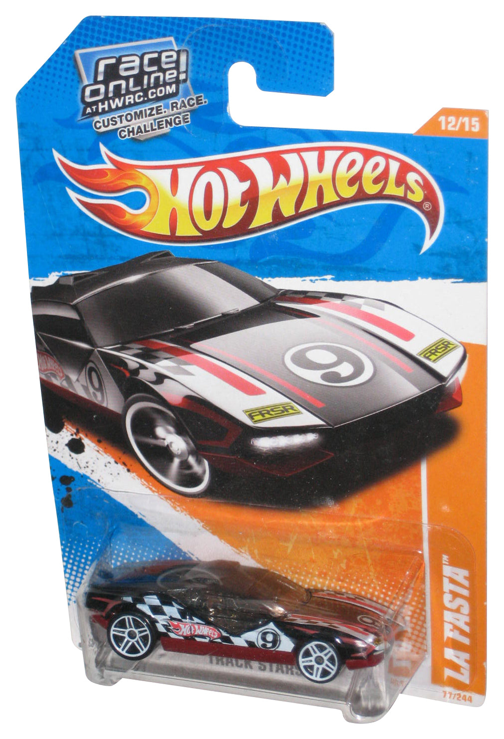 Hot Wheels Track Stars 12/15 (2010) Black La Fasta Toy Car 77/244