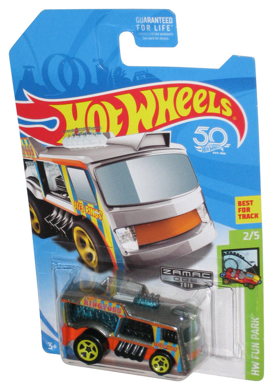 Hot Wheels HW Fun Park 2/5 (2018) Zamac 008 Orange & Silver Chill Mill Toy 2/5