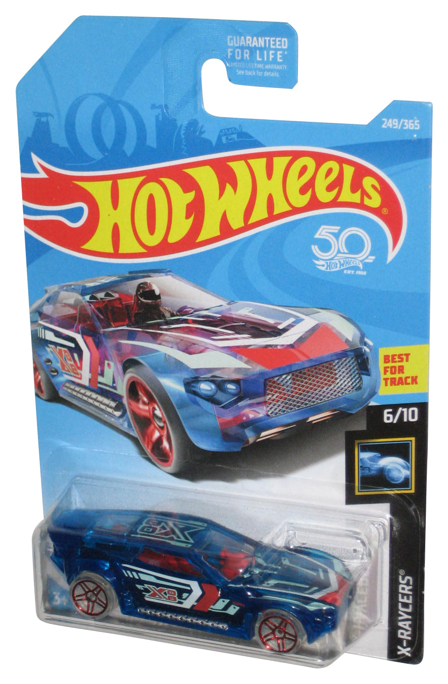 Hot Wheels X-Raycers 6/10 (2017) Blue Bullet Proof Toy Car 249/365