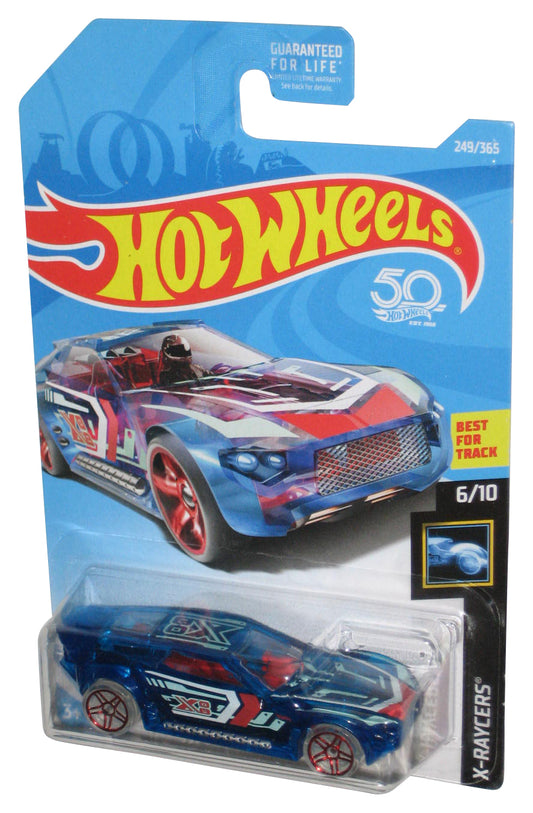 Hot Wheels X-Raycers 6/10 (2017) Blue Bullet Proof Toy Car 249/365