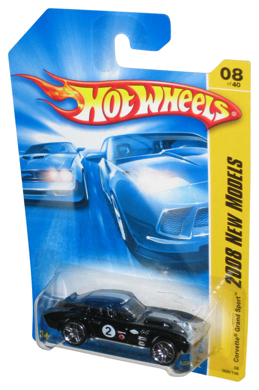 Hot Wheels 2008 New Models 8/40 Black Corvette Grand Sport Toy Car 008/196