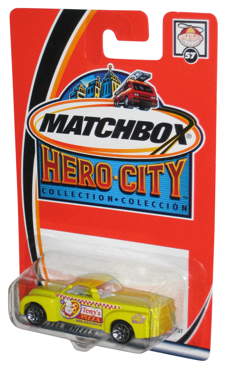 Matchbox Hero City (2002) Yellow Tony's Pizza Toy Car #57